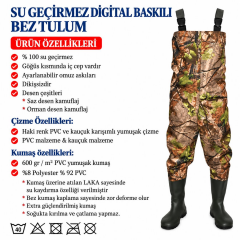 Su Geçirmez Saz Desen Tulum 0.60 Micron