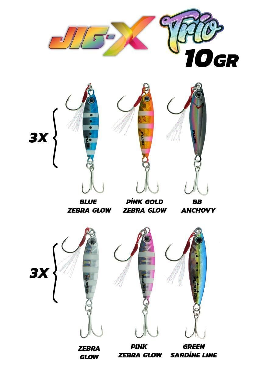 Fujin Jig-X Trio 3'lü Micro Jig 10 gr