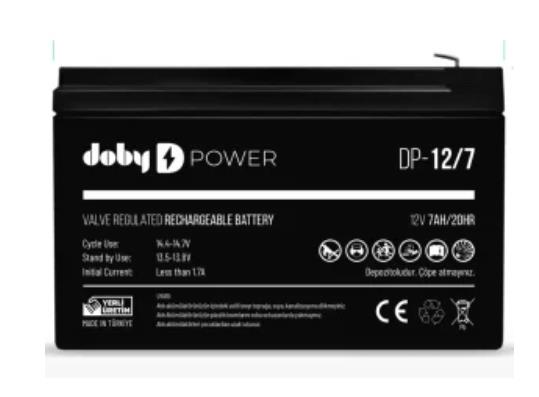 Doby 12 Volt 7 Amper Kuru Akü