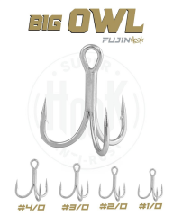 Fujin Big OWL Süper Anti-Rust Üçlü Kanca