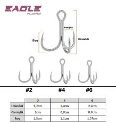 Fujin Eagle Süper Anti-Rust Üçlü Kanca