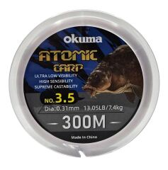 Okuma Atomic Carp Nylon Clear Color 300m Misina