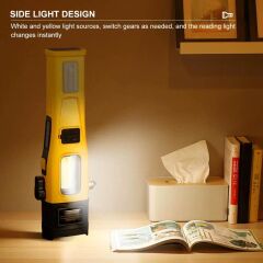 Wison Cam Kıracaklı Dijital Göstergeli Mıknatıslı Şarjlı Acil Durum Tamirci Feneri WS-1414