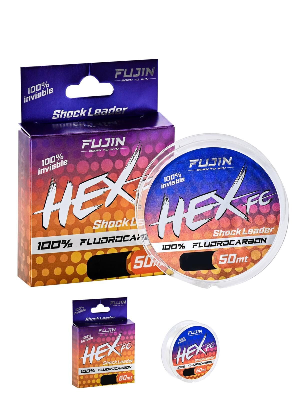 Fujin Hex %100 FC Leader 50mt Fluorocarbon Misina