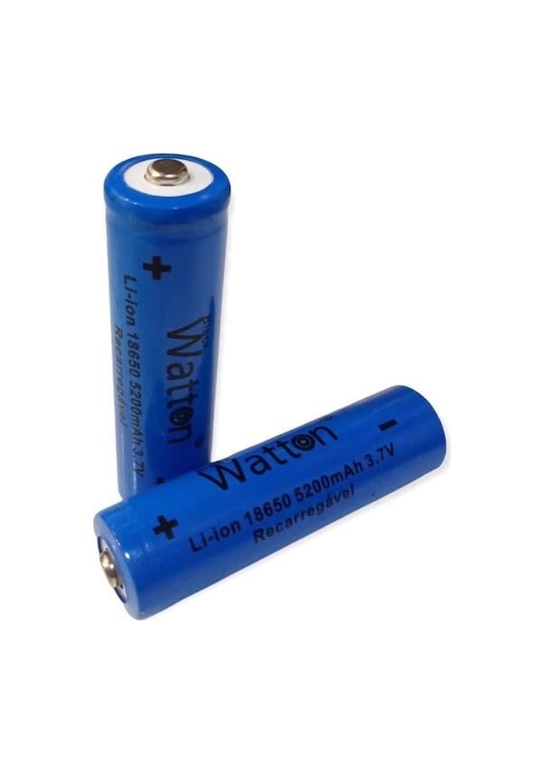 Watton 18650 Şarj Edilebilir Pil (El Feneri Pili) 3.7V 5200mAh