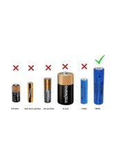 Watton 18650 Şarj Edilebilir Pil (El Feneri Pili) 3.7V 5200mAh