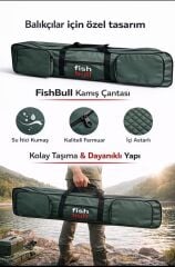Fish Bull Pro 4 göz Yeşil Olta Kamış Çantası