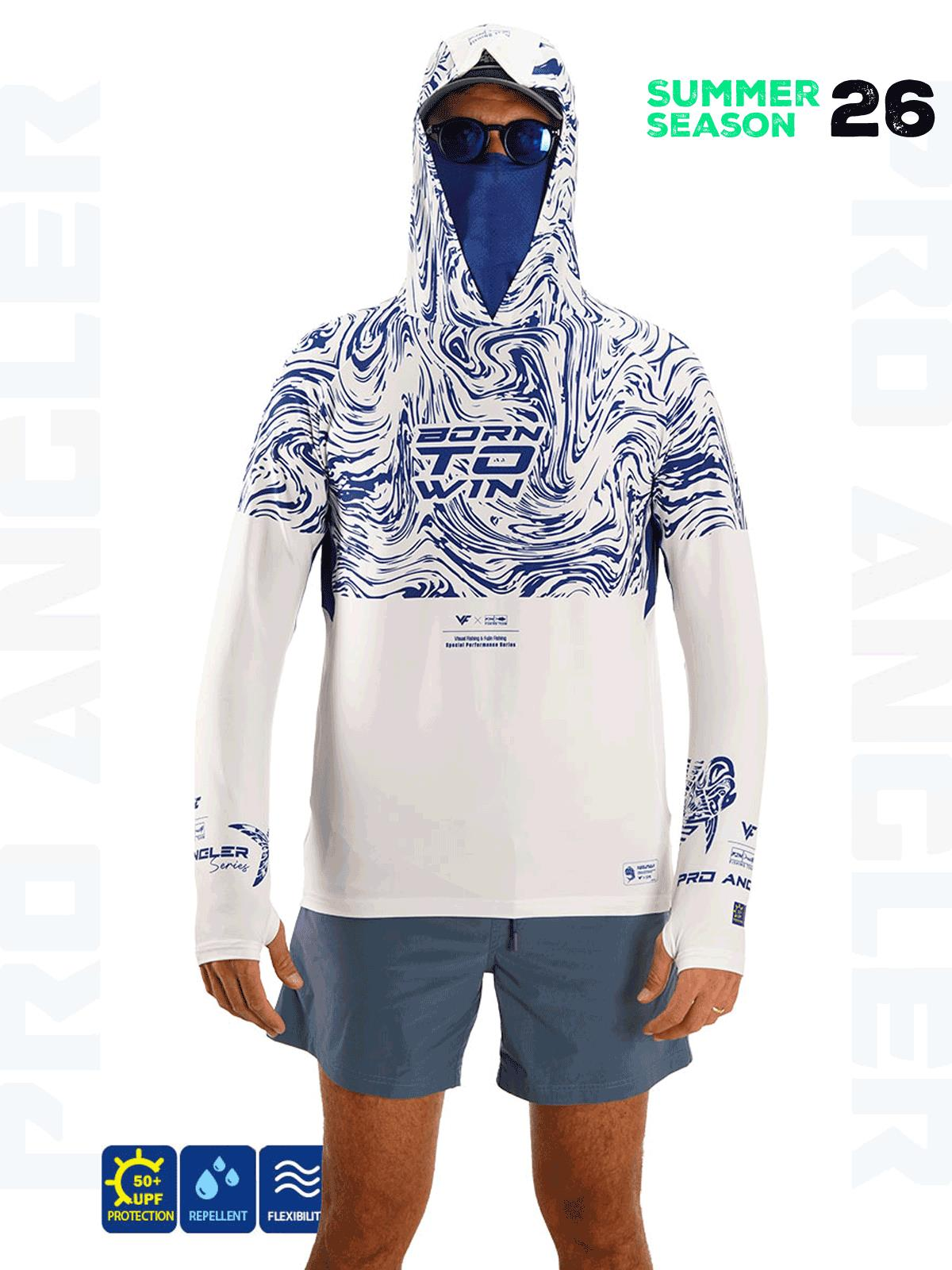 Fujin Pro Angler S26 Buff&Hoodie Izohips White Blue