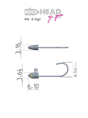 Fujin Rock-Head 6no Aji Game Jighead