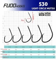 Fudo 5301 Light Circle Mutsu Black Nikel İğne