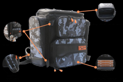 Fujin Black Camo Back Pack - Balıkçı Sırt Çantası