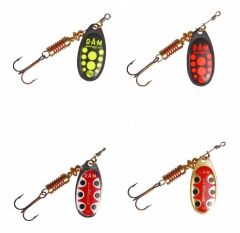 Dam Effzet Standard Spinner Silver Black Dot