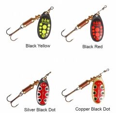 Dam Effzet Standard Spinner Silver Black Dot