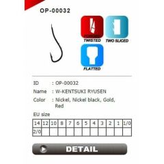 Kashima OP-00032 W-Kentsukı Ryusen Two Sliced Black Olta Iğnesi