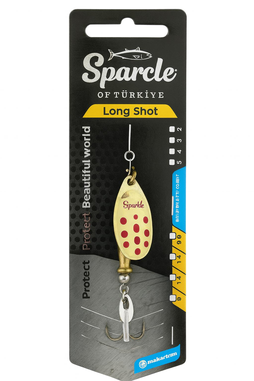 Sparcle Longcast Döner Kaşık Beyaz Kırmızı Benek